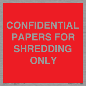 CONFIDENTIAL PAPERS FOR SHREDDING ONLY